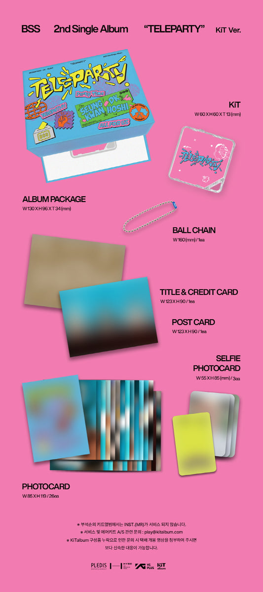 BSS (Seventeen) - 2nd Single Album Teleparty KiT Version (POB - Polaroid Photocard 1ea Included!!).