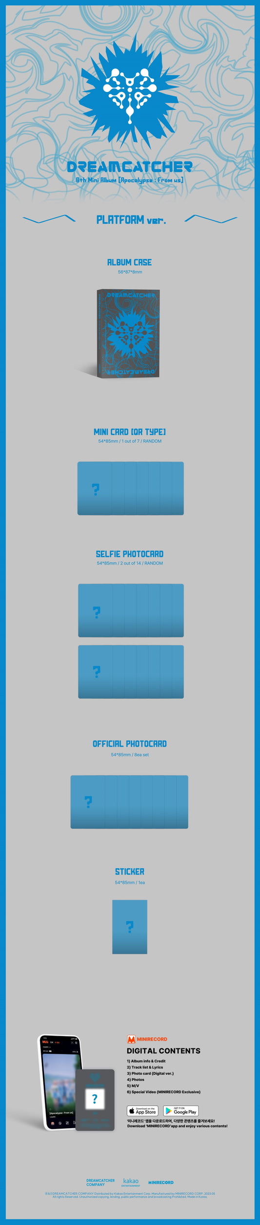 DREAMCATCHER 8th mini album APOCALYPSE - FROM US, PLATFORM VERSION.