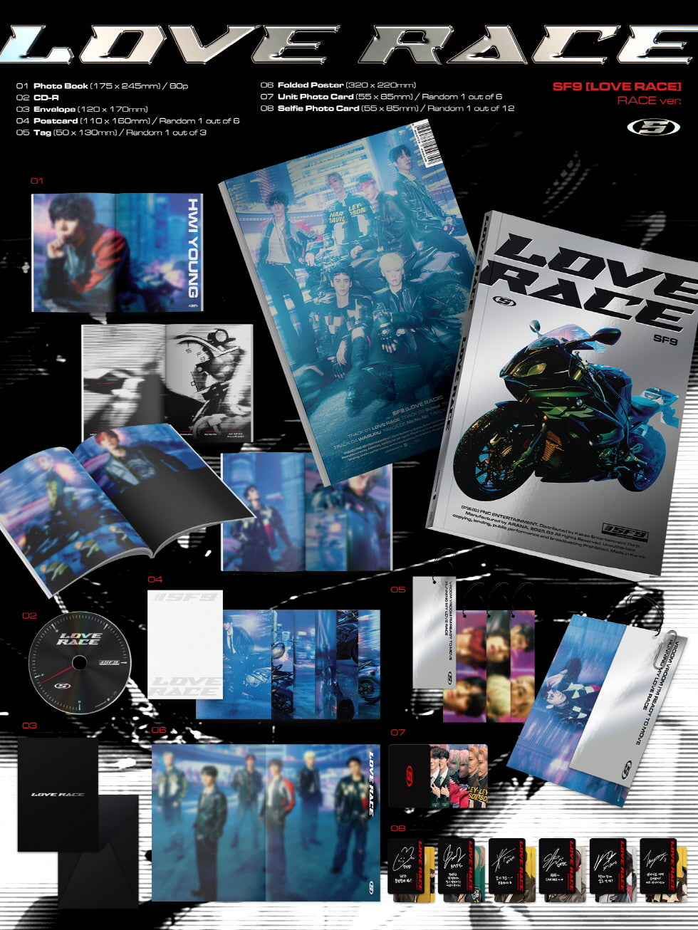SF9 - 15th Mini Album LOVE RACE (2 Versions).