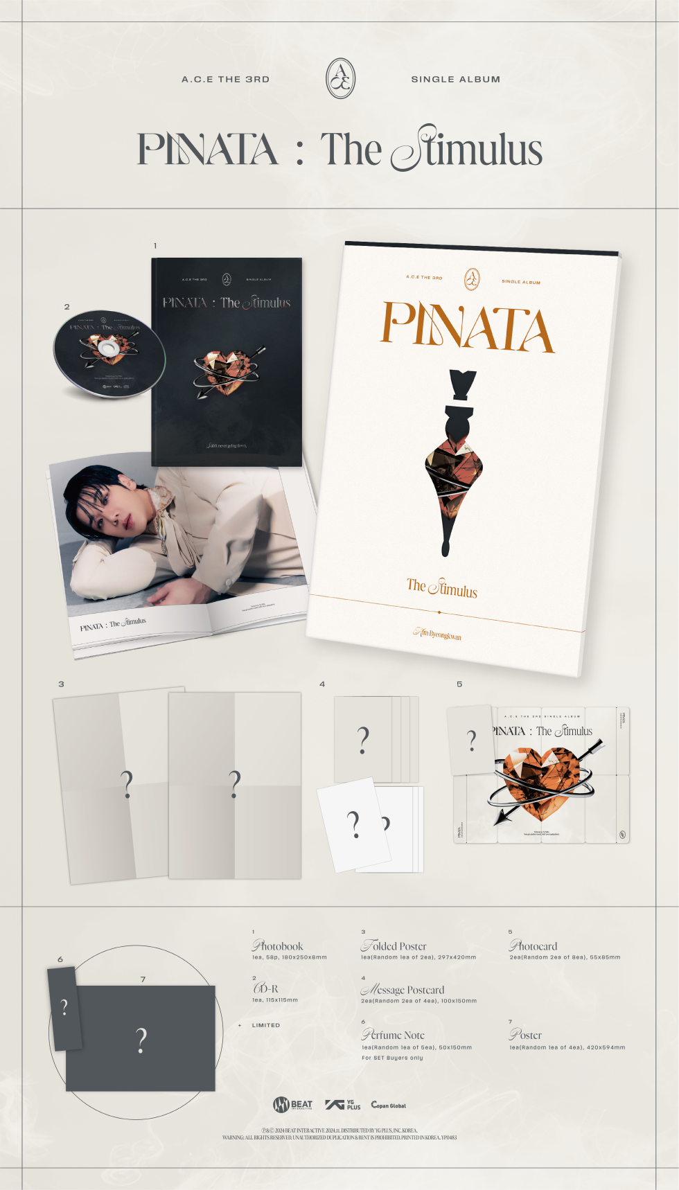 A.C.E - 3rd Single Album PINATA (5 Versions).