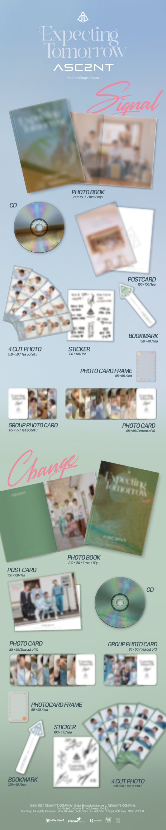 ASC2NT 1st Single Album Expecting Tomorrow (2 Versions).