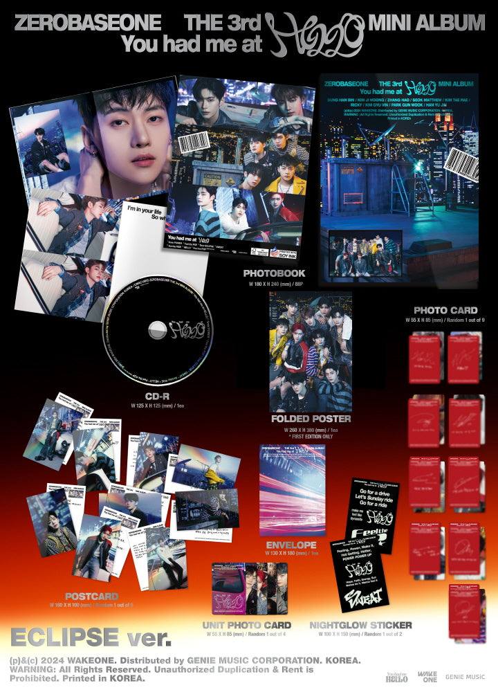 Zerobaseone 3rd Mini Album You had me at HELLO (2 Versions).