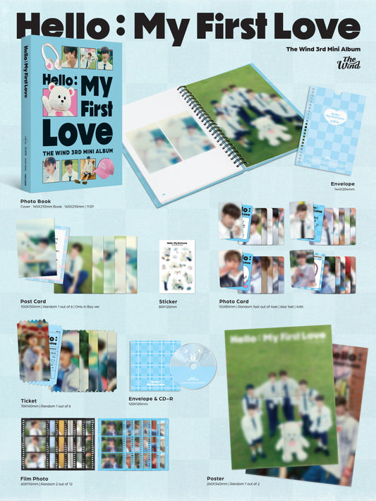 The Wind 3rd Mini Album Hello : My First Love (2 Versions).