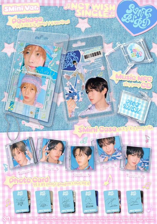NCT WISH Japan 2nd Single Album Songbird SMini Version (6 Versions).
