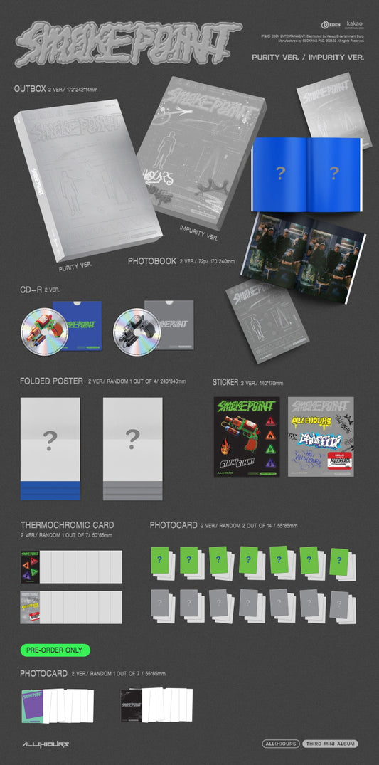 ALL(H)OURS - 3rd Mini Album Smoke Point (2 Versions).