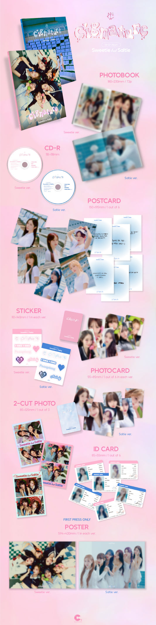 cignature 5th EP Album Sweetie but saltie (2 Versions).