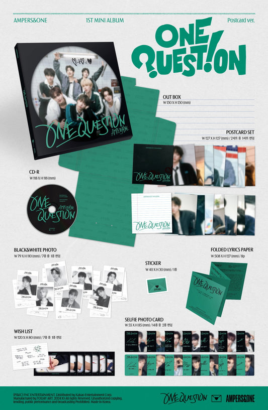 AMPERS&ONE - 1st Mini Album One Question Postcard Version