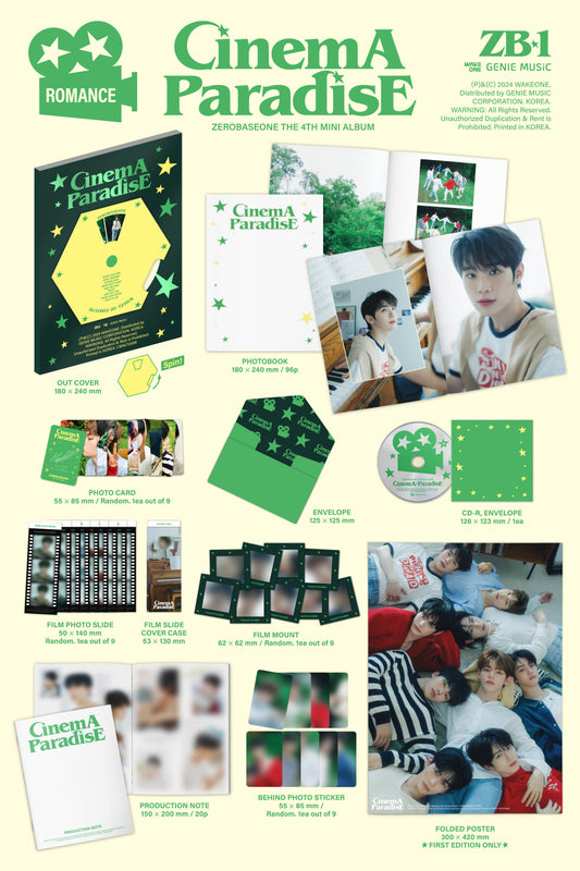 Zerobaseone 4th Mini Album Cinema Paradise (2 Versions).