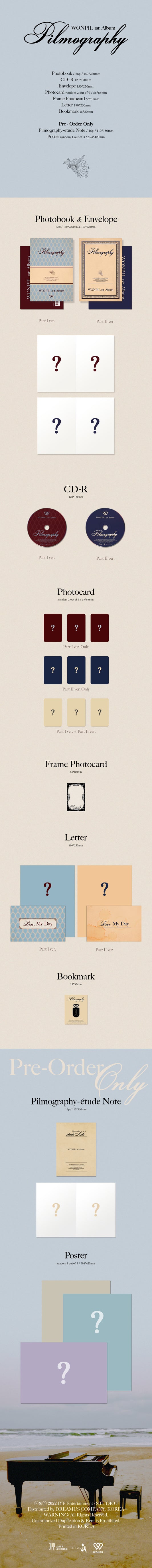 Wonpil (Day6) - 1st Album Pilmography (2 Versions) Random.