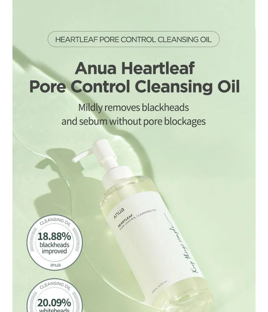 ANUA - Heartleaf Pore Control Cleansing Oil (200 mL/20mL).