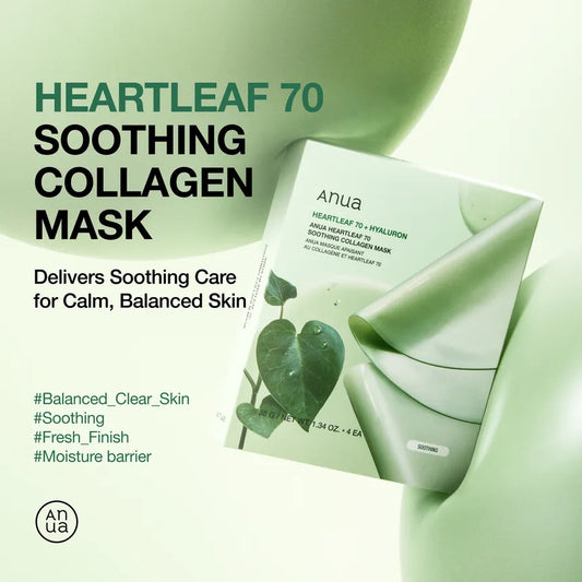 Anua - Heartleaf 70 Soothing Collagen Mask Set (4 ea)