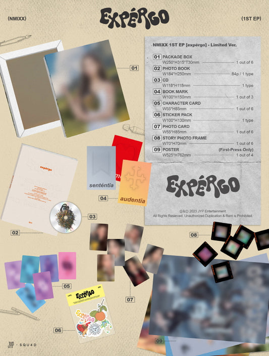 NMIXX 엔믹스, 1ST EP ALBUM, EXPERGO, LIMITED VERSION, RANDOM.