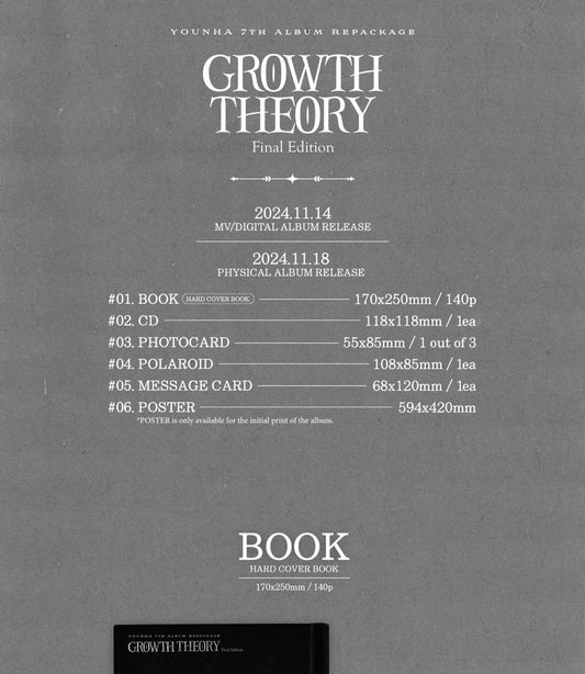 Younha - 7th Album (Repackage) Growth Theory : Final Edition