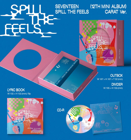 Seventeen 12th Mini Album Spill the Feels Carat Version.