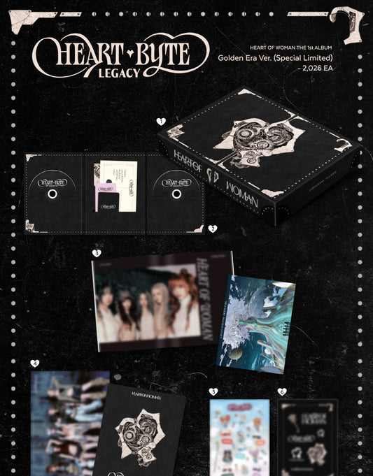 (PRE-ORDER 2026-05-29) HEART OF WOMAN - THE 1st ALBUM [Heart Byte : LEGACY) Golden Era Version (Special Limited - 2026ea)(2CD)