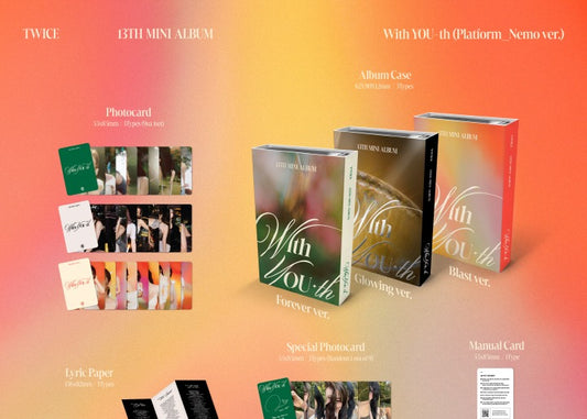 Twice - 13th Mini Album With You-th Platform_Nemo Version (3 Versions).