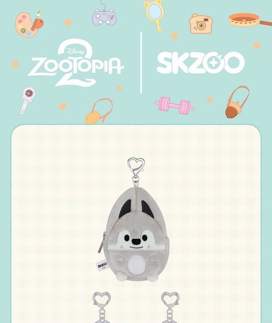 (PRE-ORDER 2025-12-25) Stray Kids - SKZOO X ZOOTOPIA2 POP-UP STORE OFFICIAL MERCH (PLUSH COIN POUCH)(16 Versions).