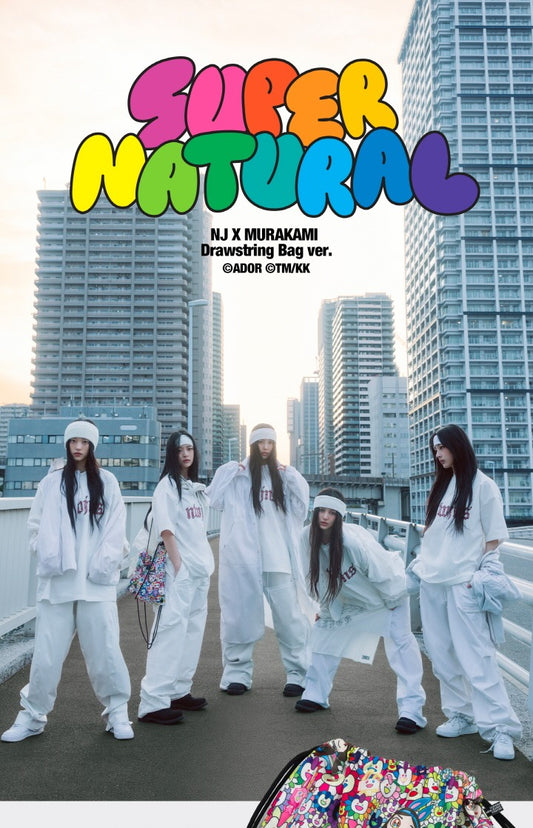 NewJeans - Japan Album Supernatural NJ x MURAKAMI Drawstring Bag Version.