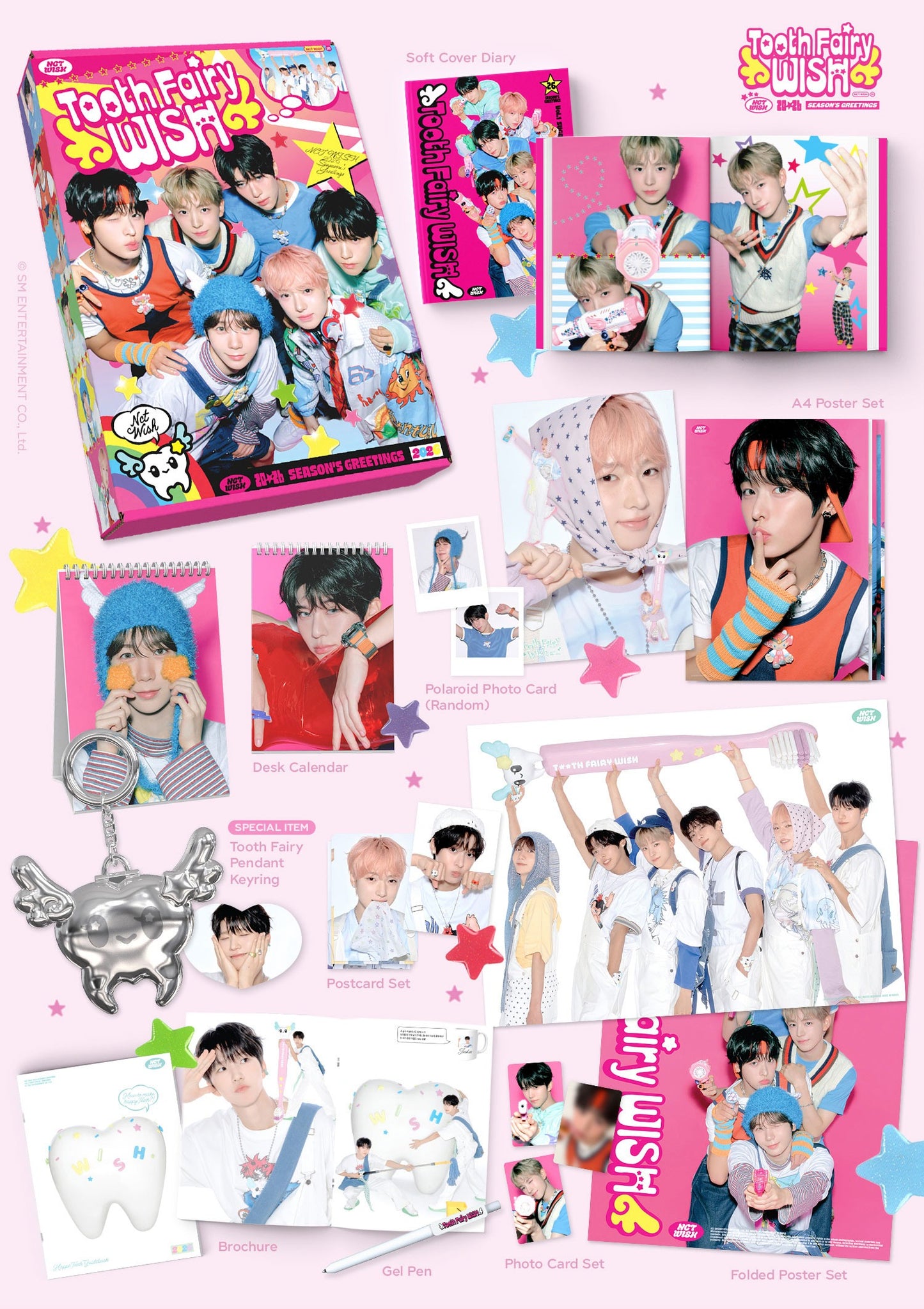 (PRE-ORDER 2025-12-26) NCT WISH - 2026 Season's Greetings (POB - Photocard Set + Removable Sticker)(๐ K-Towns 2026 Season's Greetings Event!)