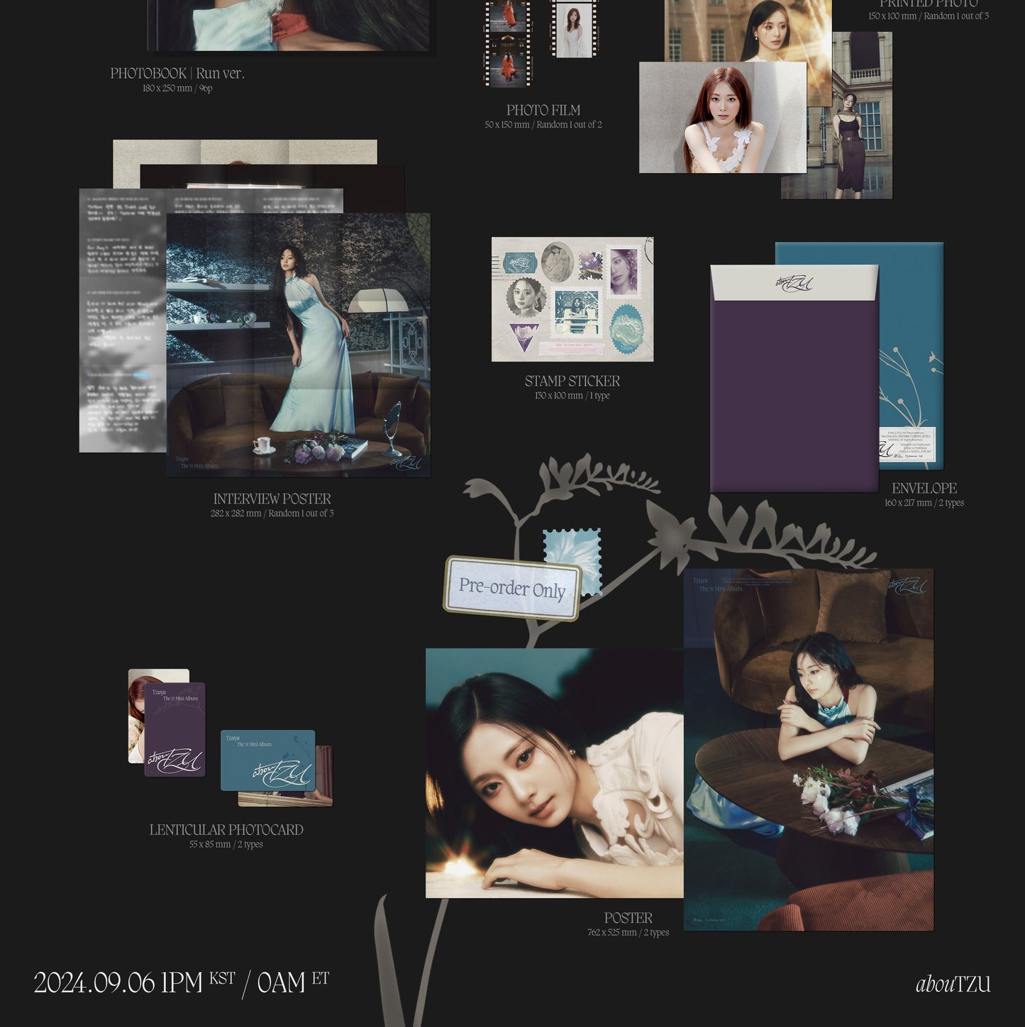 Tzuyu (Twice) 1st Mini Album abouTZU (2 Versions).