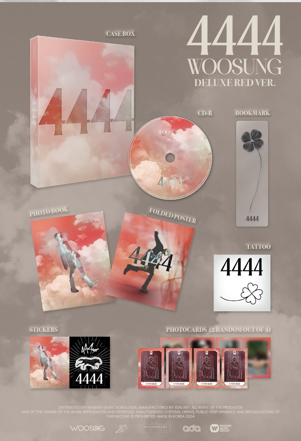 Woosung (The Rose) - 4444 Deluxe Version (2 Versions).