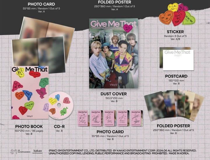 WayV 5th Mini Album Give Me That Photobook Version (2 Versions).