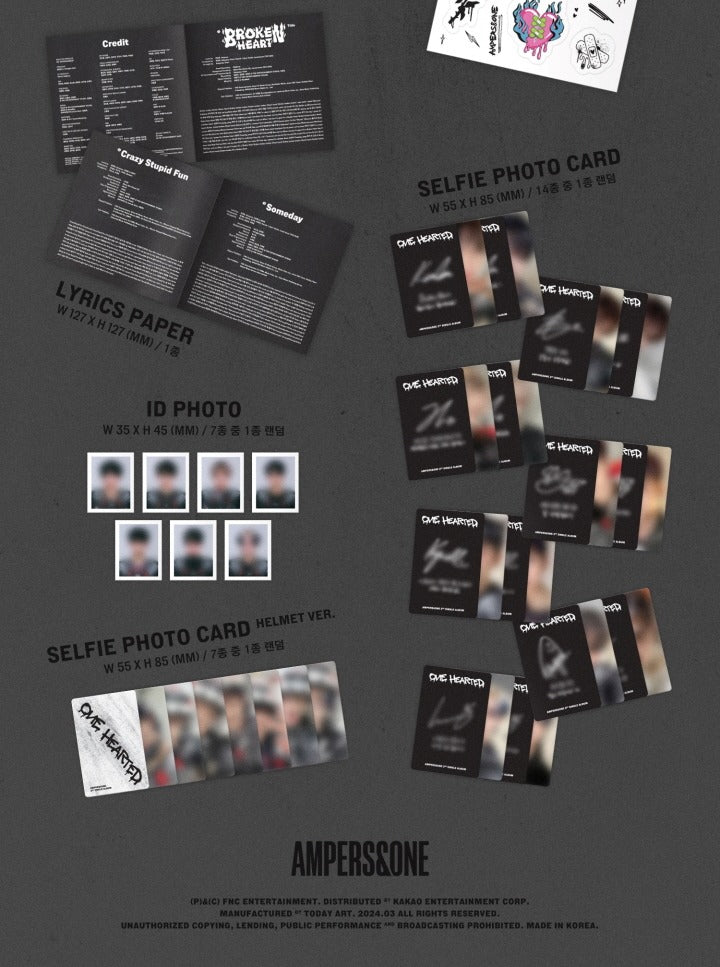 AMPERS&ONE - 2nd Single Album ONE HEARTED Postcard Version