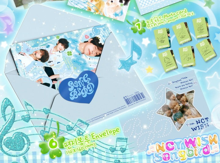 NCT WISH - Japan 2nd Single Album Songbird Letter Version.