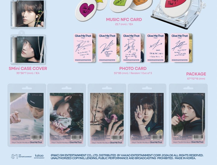WayV 5th Mini Album Give Me That SMini Version (5 Versions) Random 1ea