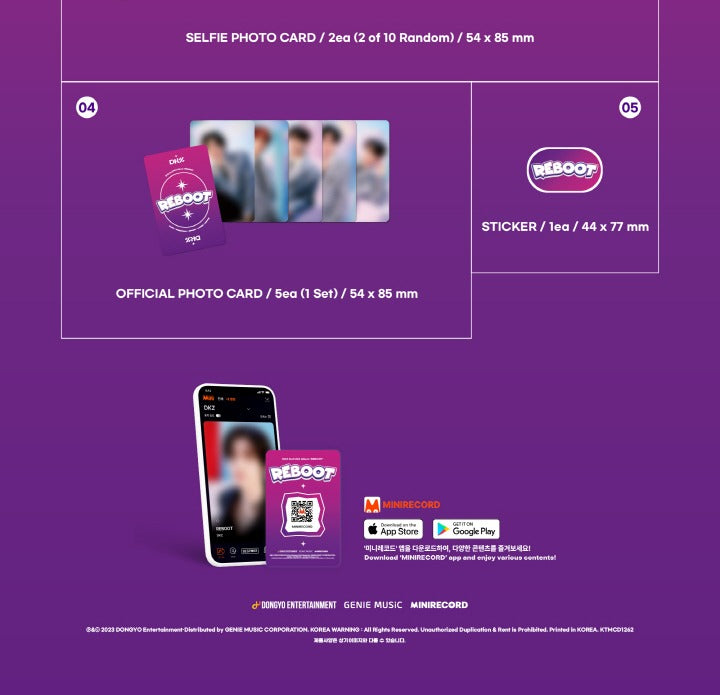 DKZ 2nd Mini Album Reboot Platform Version.