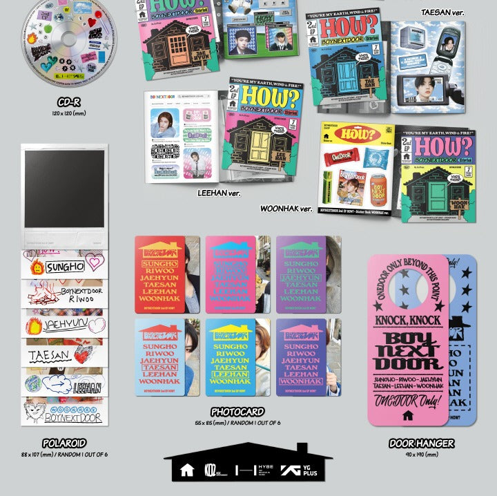 BoyNextDoor - 2nd EP HOW? Sticker Version (6 Versions) Random 1ea.