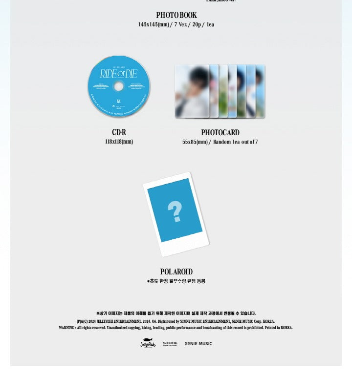 EVNNE 3rd Mini Album Ride or Die Digipack Version (7 Versions) Random(new)