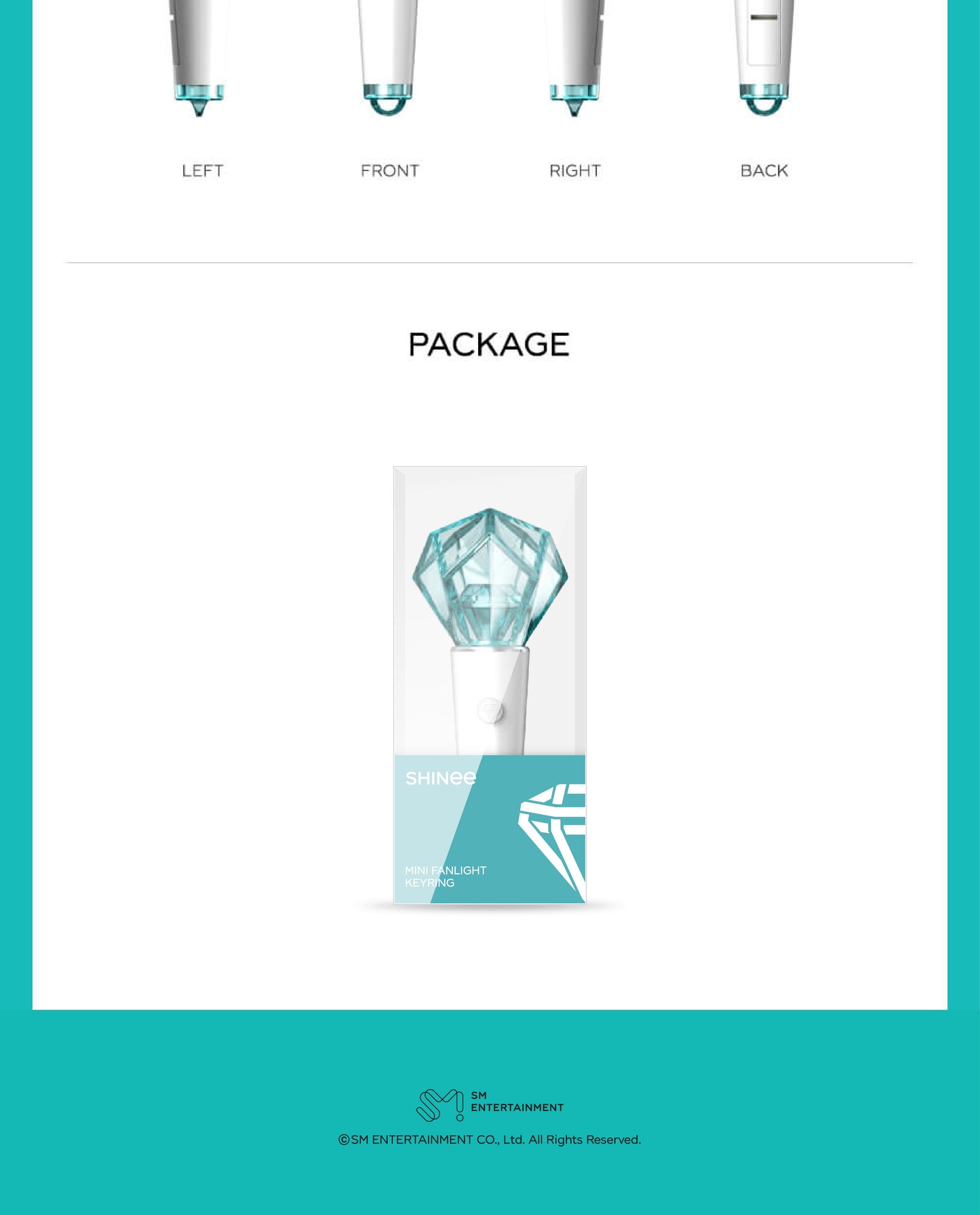 SHINee - MINI FANLIGHT KEYRING (NEW LIGHT)(Mini Light Stick Keyring).