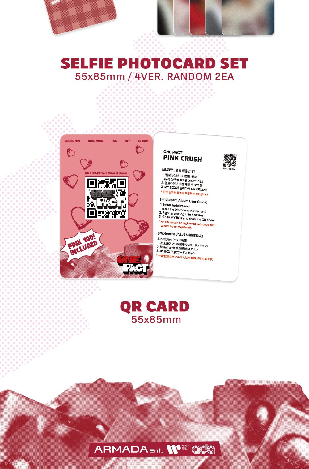 ONE PACT - 3rd Mini Album Pink Crush Platform Version.