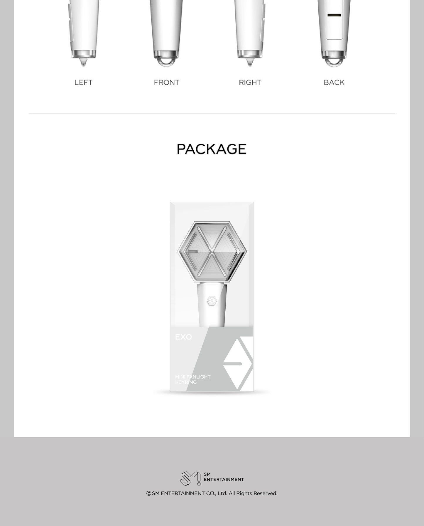 EXO - MINI FANLIGHT KEYRING (NEW LIGHT)(Mini Light Stick Keyring)