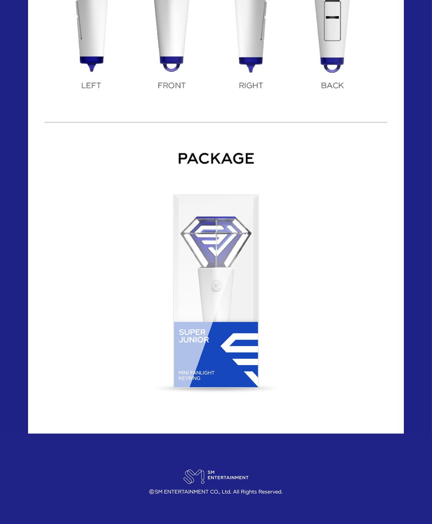 Super Junior - MINI FANLIGHT KEYRING (NEW LIGHT)(Mini Light Stick Keyring)