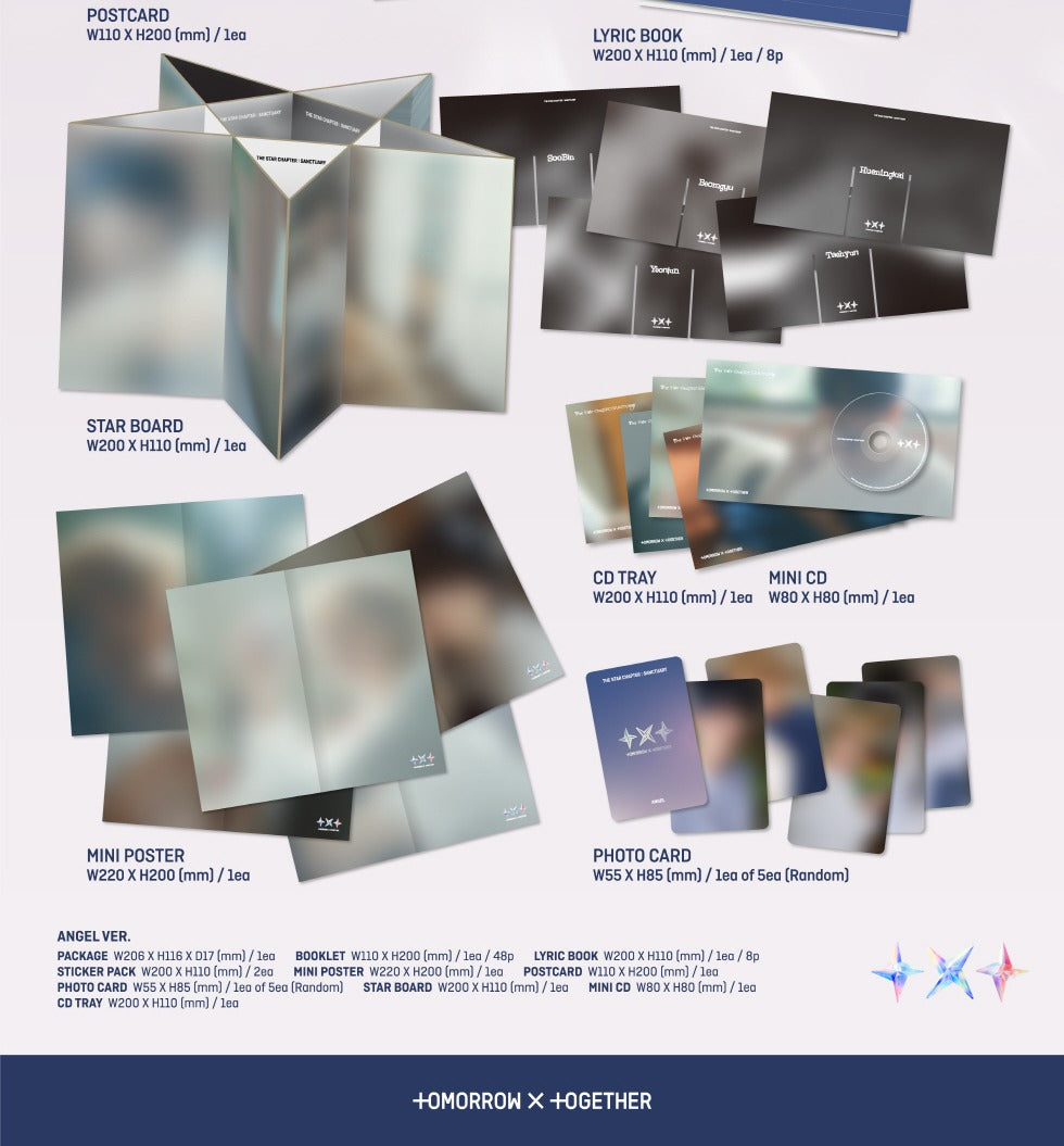 TOMORROW X TOGETHER TXT THE STAR CHAPTER: SANCTUARY Angel Version Random 1ea
