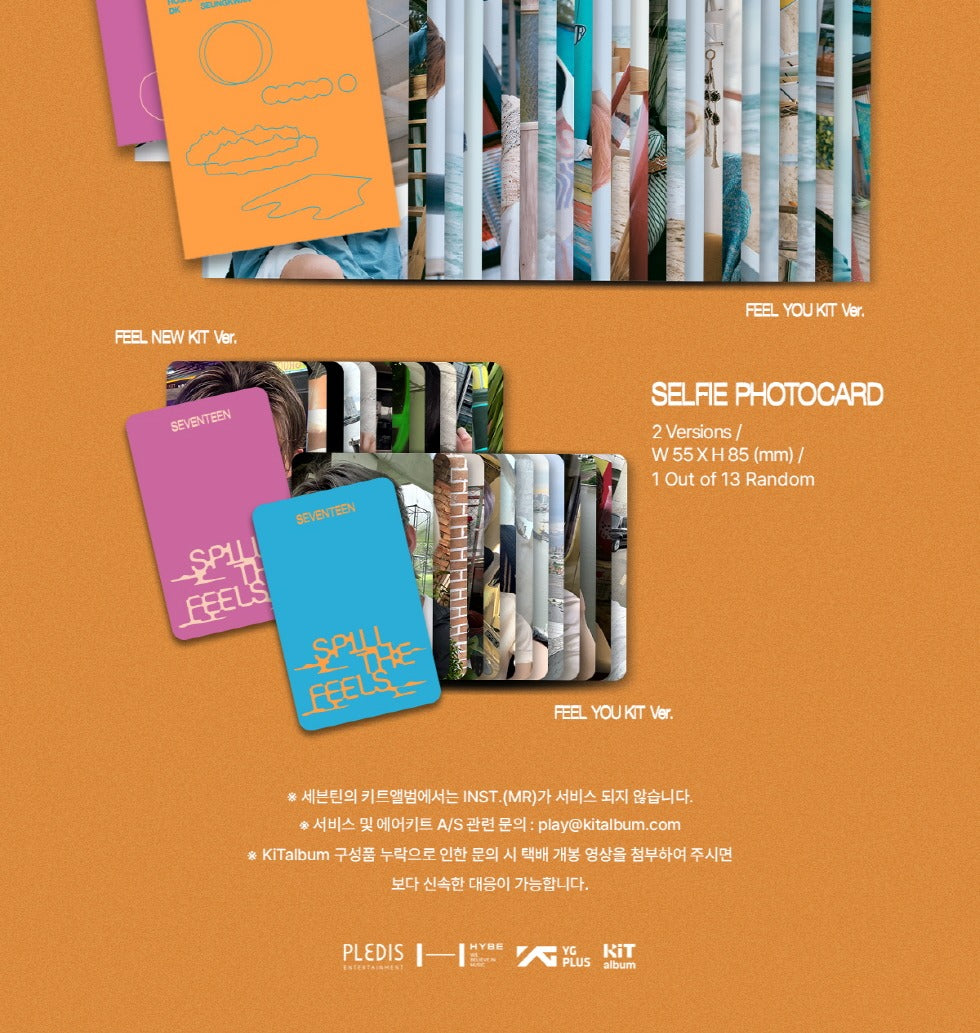 Seventeen - 12th Mini Album Spill the Feels KiT Version (2 Versions)(POB - Polaroid Type Photocard Included!!).