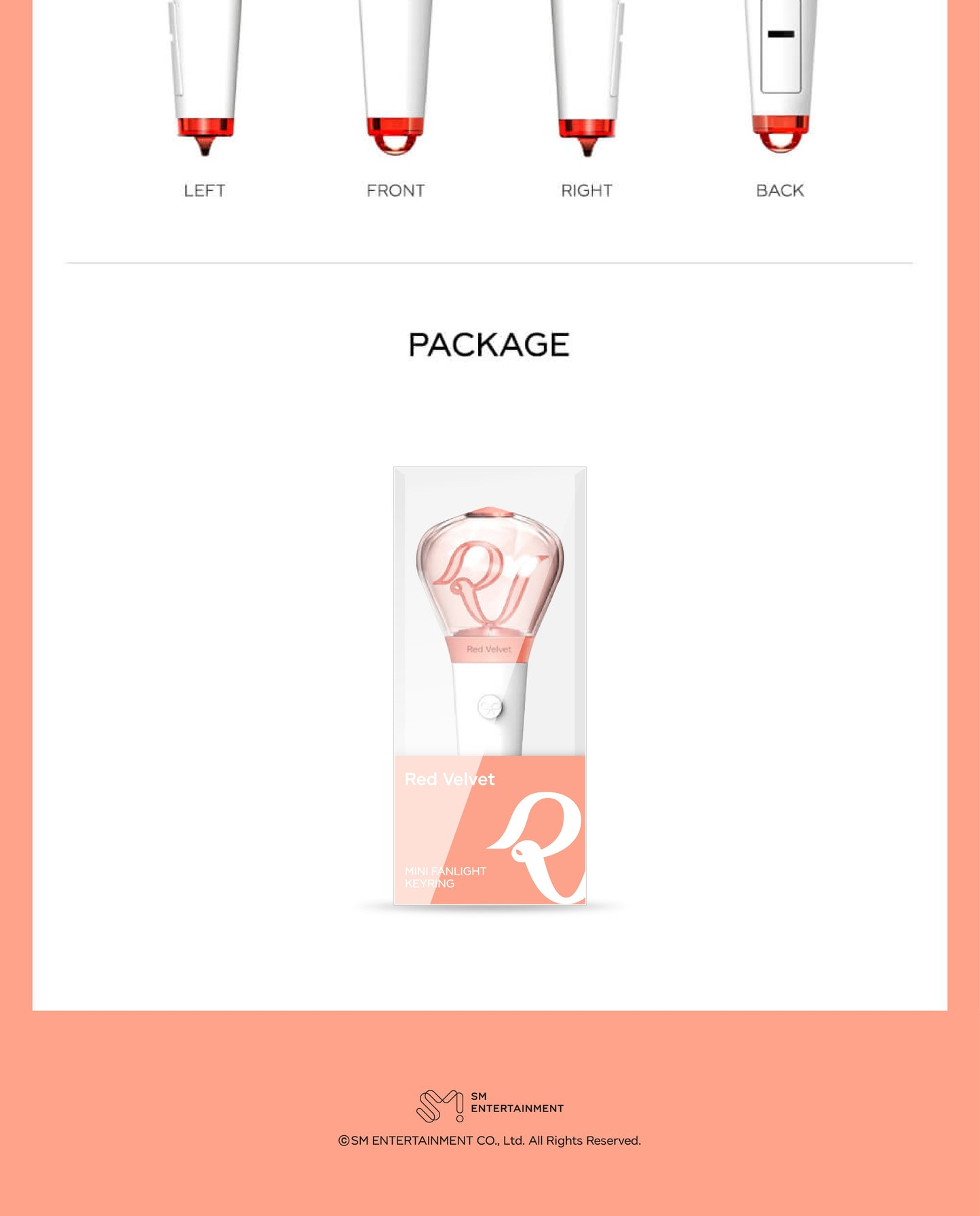 Red Velvet - MINI FANLIGHT KEYRING (NEW LIGHT)(Mini Light Stick Keyring).