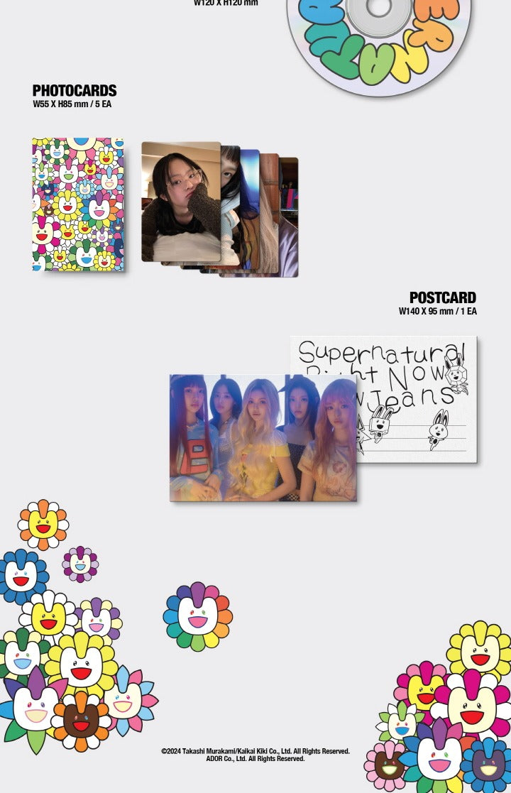 NewJeans - Japan Album Supernatural NJ x MURAKAMI Drawstring Bag Version.