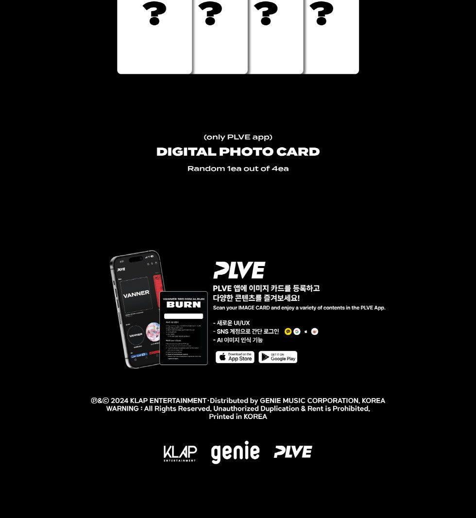 VANNER - 3rd Mini Album BURN PLVE Version.
