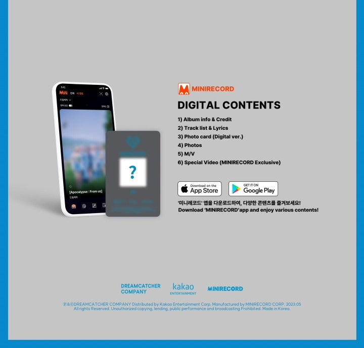 DREAMCATCHER 8th mini album APOCALYPSE - FROM US, PLATFORM VERSION.