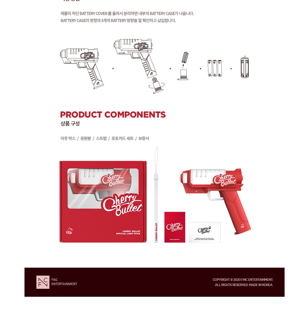 CHERRY BULLET - OFFICIAL LIGHT STICK (with K-Towns Light Stick Event)