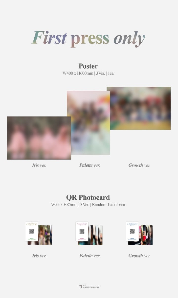 WEEEKLY - 5TH MINI ALBUM, COLORISE, 3 VERSIONS.