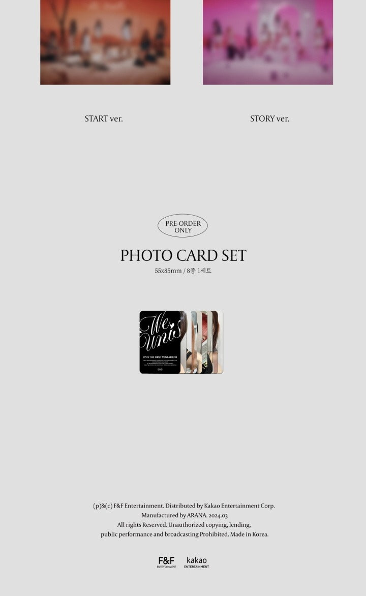 Unis - 1st Mini Album We Unis (2 Versions) (Universe Ticket).