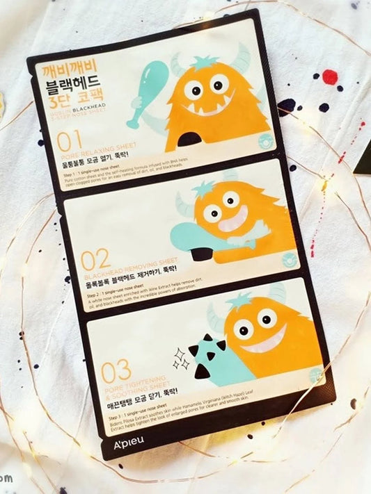 A'PIEU - Goblin Blackhead 3-Step Nose Pack (1 pc).