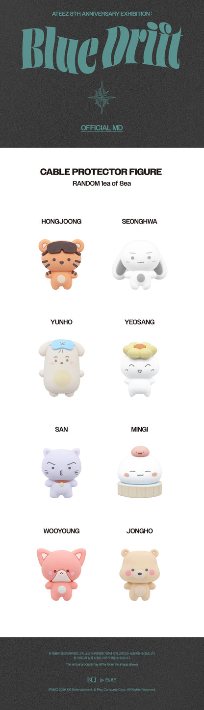 (PRE-ORDER 2026-12-15) ATEEZ - [ATEEZ 8th Anniversity Exhibition: Blue Drift] CABLE PROTECTOR FIGURE (Random 1ea)(🎁POB Included Based on Order Amount)