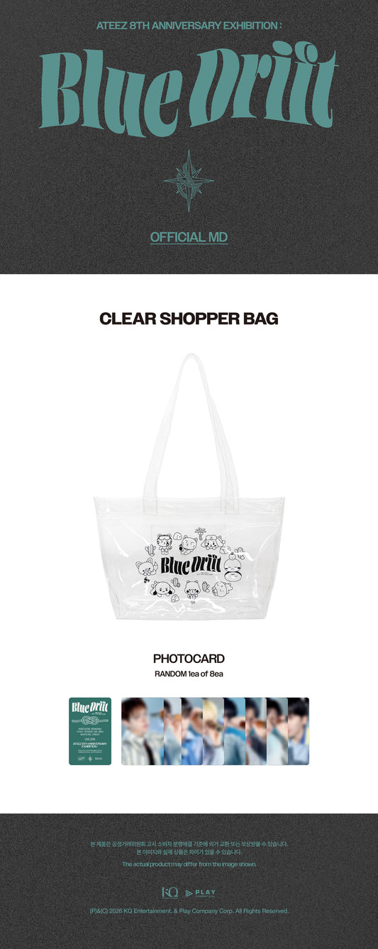 (PRE-ORDER 2026-12-15) ATEEZ - [ATEEZ 8th Anniversity Exhibition: Blue Drift] CLEAR SHOPPER BAG (🎁POB Included Based on Order Amount)