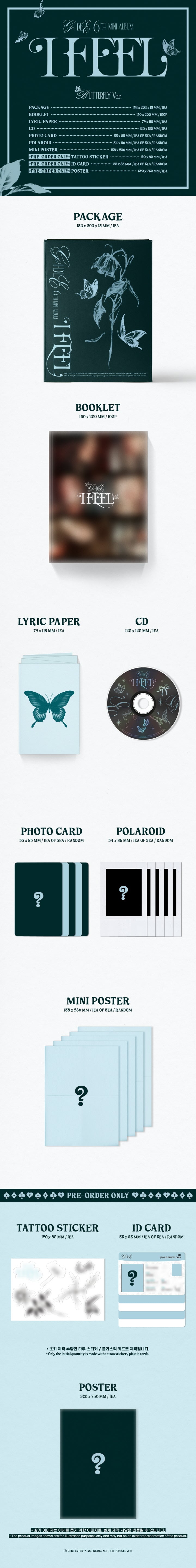 (G)I-DLE 6th Mini ALBUM, I feel (3 VERSIONS).