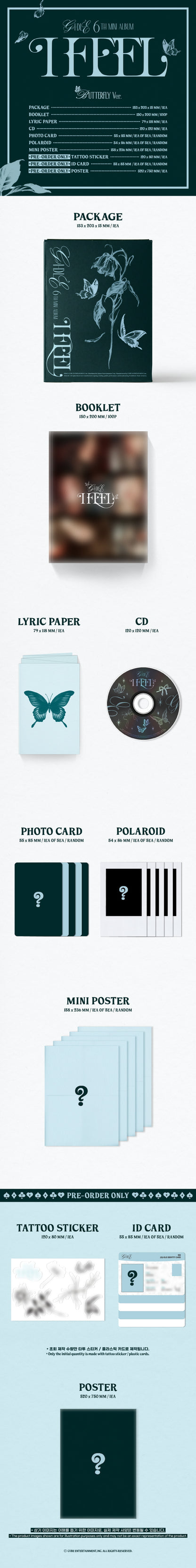 (G)I-DLE 6th Mini ALBUM, I feel (3 VERSIONS).